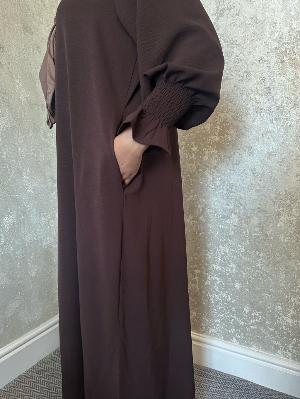 Chocolate Brown Essentials Abaya