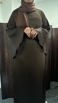 Coffee Brown Long Sleeve Maxi Dress