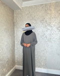 Grey Essentials Closed Abaya